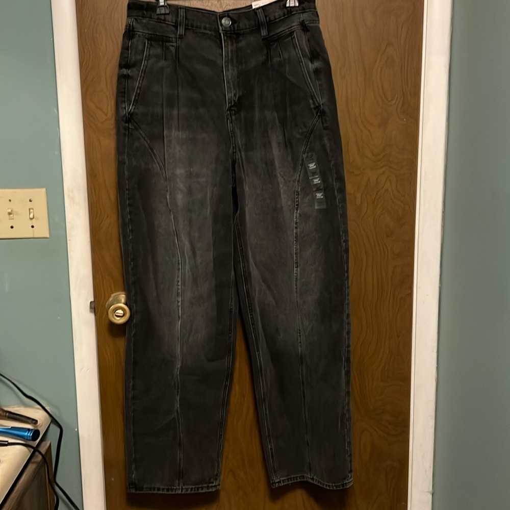NWT SO black highest rise baggy jeans size 13/31W